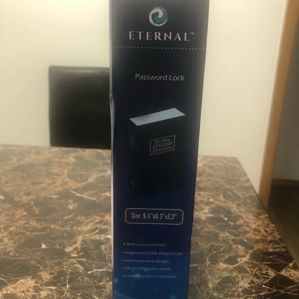 HomeSafe Eterna Blue Book Safe with Password Lock(New)